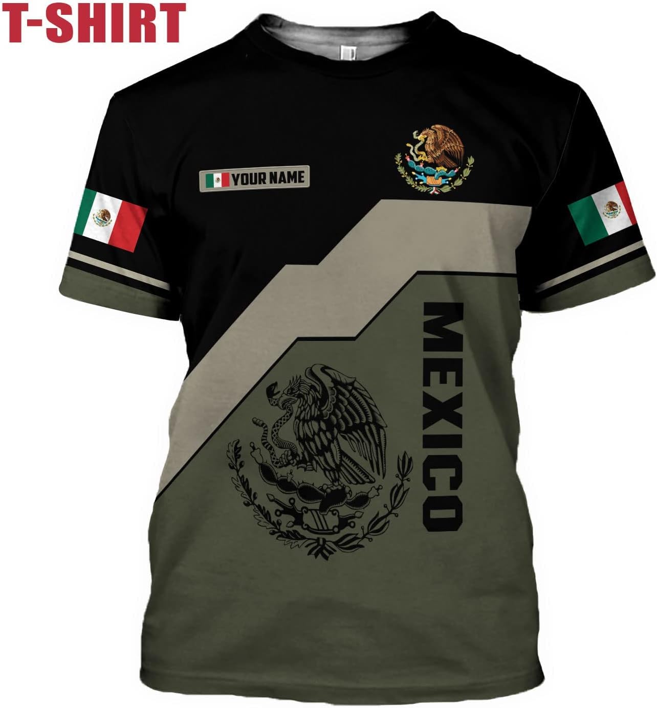Mostprints Personalized Name Mexican Hoodie 3D, Mexican Hoodies for Men, Unisex Mexico Hoodie, Mexico Hoodies for Men