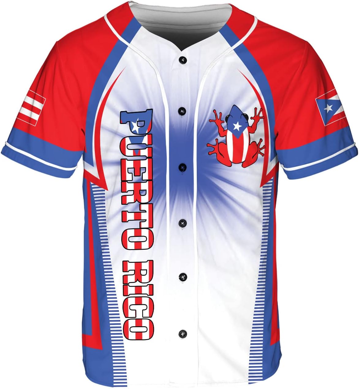 Mostprints Personalized Puerto Rico Baseball Shirt, Customized Team Name Puerto Rican Baseball Jersey for Men and Women S-5XL