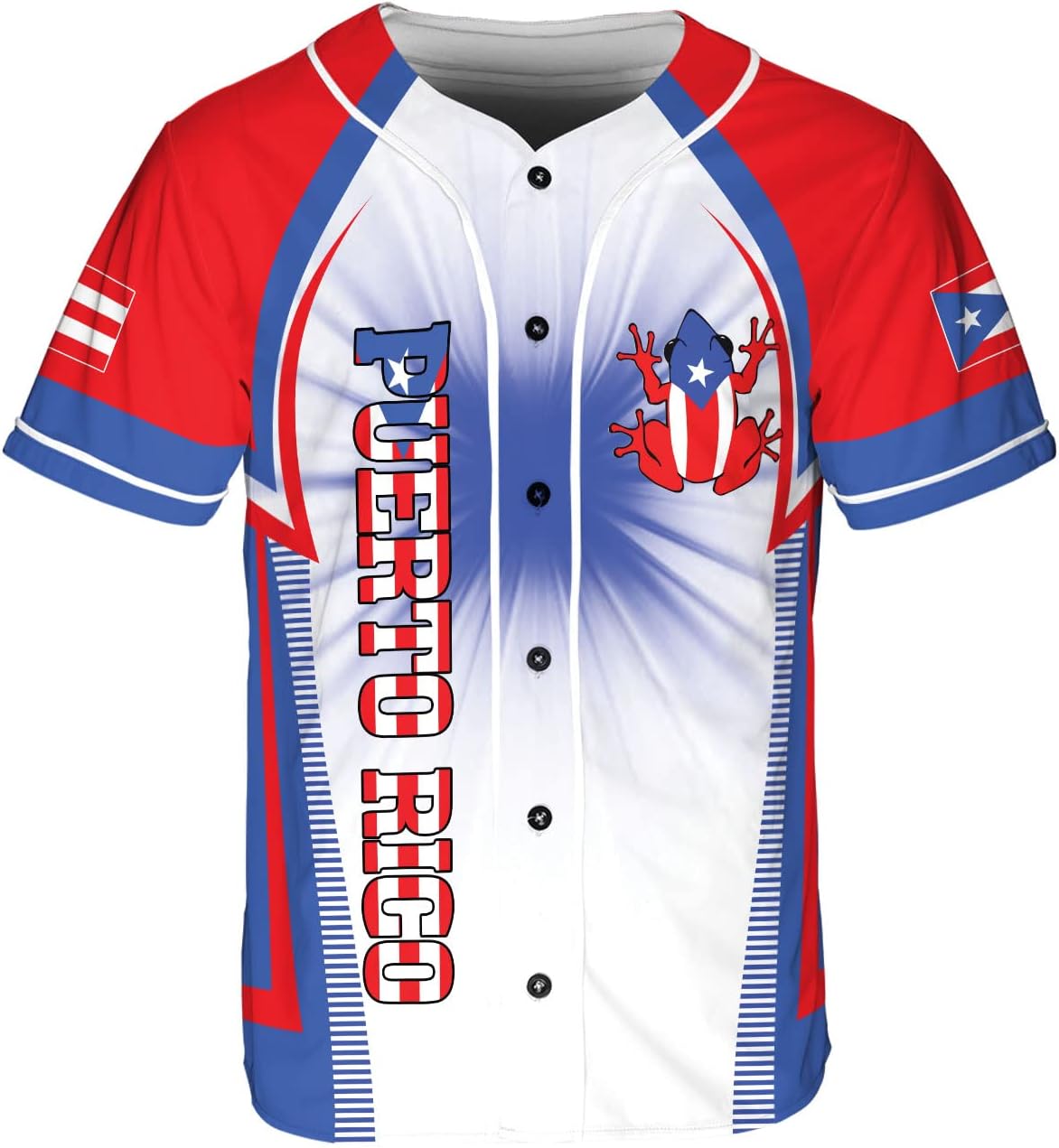 Mostefy Personalized Puerto Rico Baseball Shirt, Customized Team Name Puerto Rican Baseball Jersey for Men and Women S-5XL