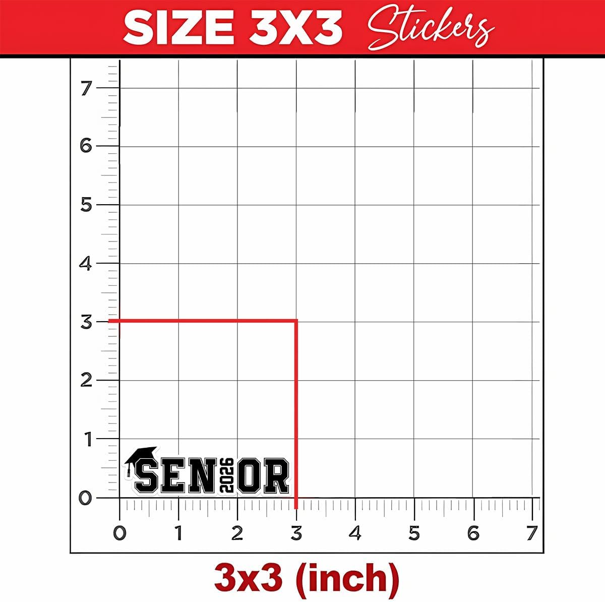 3 Pcs Senior 2026 Stickers, Senior Stickers, Senior Car Decorations Class of 2026, Senior Year 2026 - Vinyl Stickers for Laptop Water Bottle Phone Car Helmet 3 Inches (Senior 2, 3 inches)