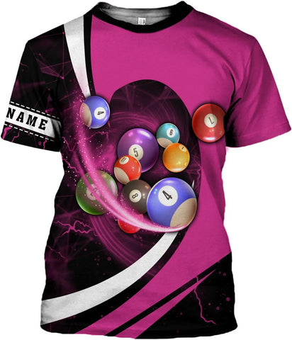 Parvii Personalized Billiards Shirt for Men, 8 Ball Pool Shirt, Billiards Gift