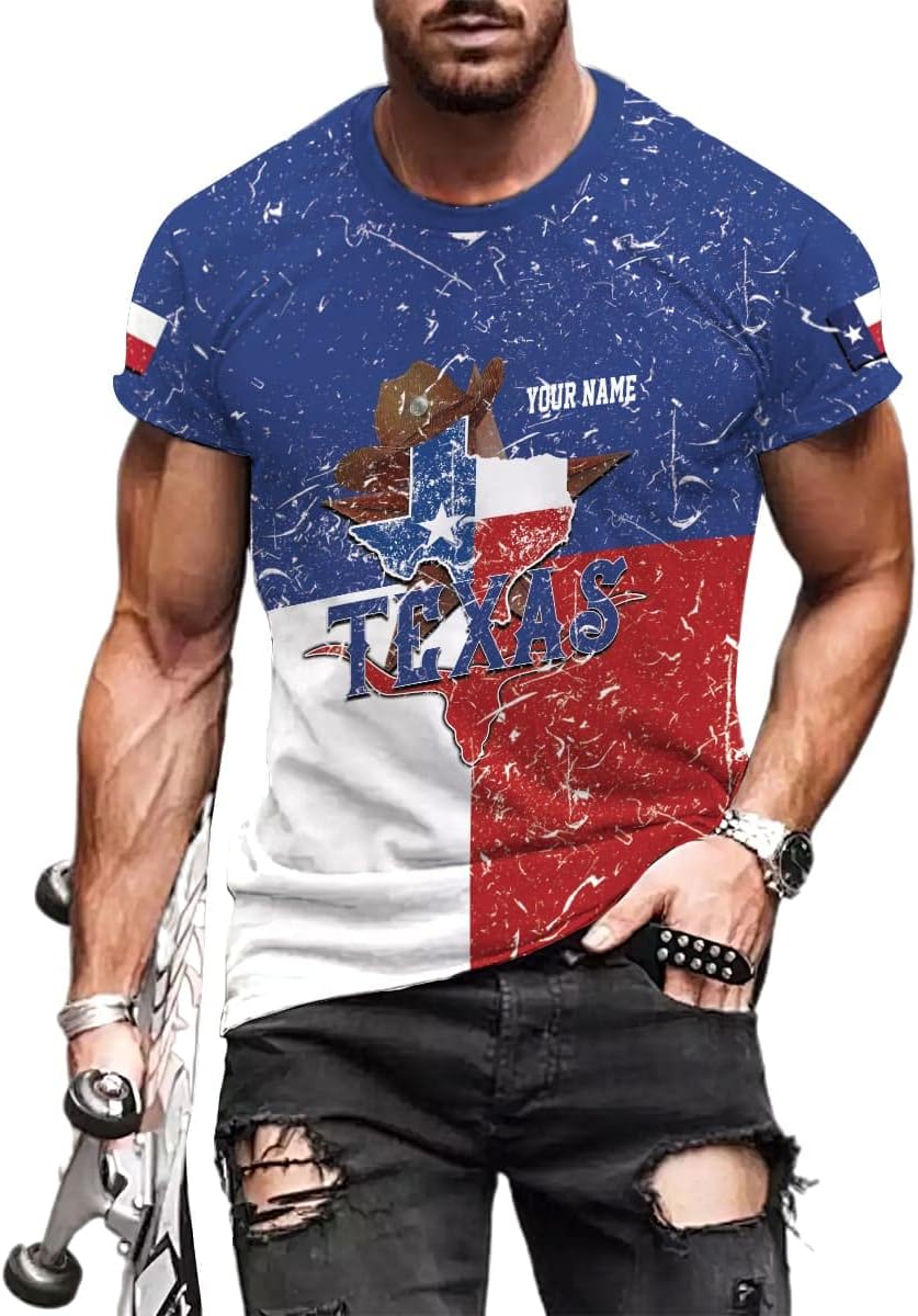 Mostprints Personalized Name Texas Flag and Map Dont Mess with Texas Shirts 3D Unisex Shirt for Men Women Adult Size S-5XL