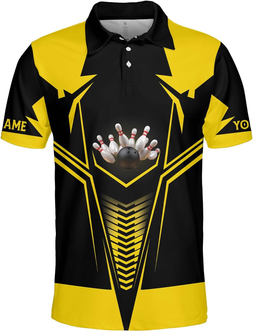 PAgree Personalized Name Bowling Polo for Men and Women 3D, Bowling Polo Shirts for Team Bowling, Bowling Tshirt Gift