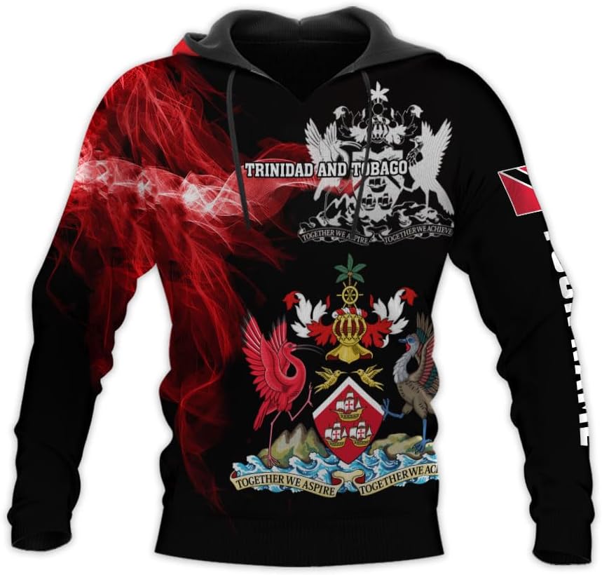 Personalized Trinidad & Tobago Shirts Trinidad and Tobago Coat of Arms Flag 3D Shirts Trinidad Pride Independence