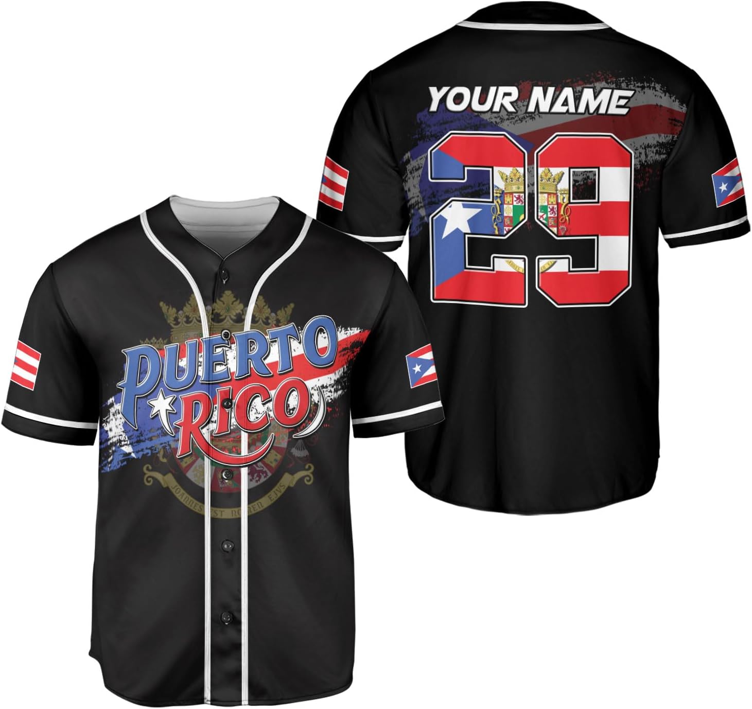 Personalized Puerto Rico Baseball Shirt,Customized Team Name Puerto Rican Baseball Jersey for Men,Women S-5XL
