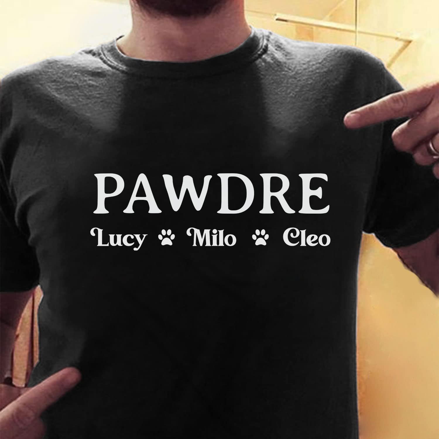 Personalized Dog Dad Shirts for Men, Best Dog Dad Ever Tshirt Gifts Fathers Day, Custom Funny Dogfather T-Shirt (TS21)