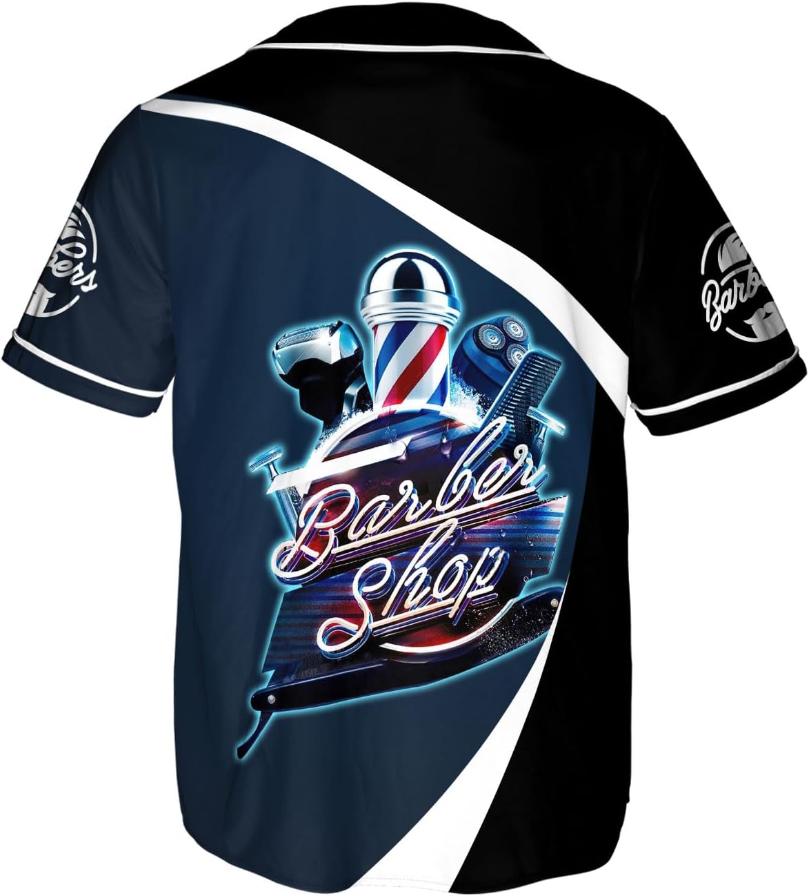 Ligthuy Personalized Baber Baseball Jersey, Hairdresser Baseball Jersey Barber Shop Life, Barber Shirts for Men and Women