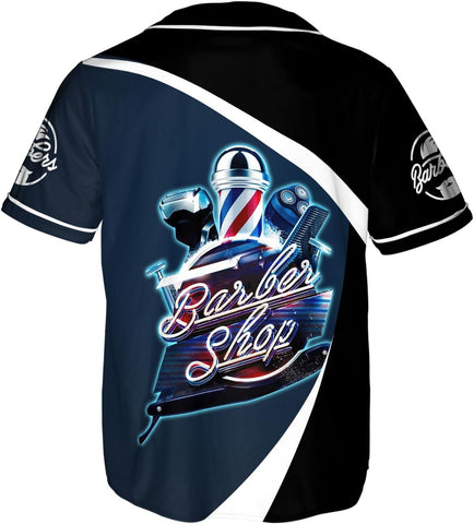 Ligthuy Personalized Baber Baseball Jersey, Hairdresser Baseball Jersey Barber Shop Life, Barber Shirts for Men and Women
