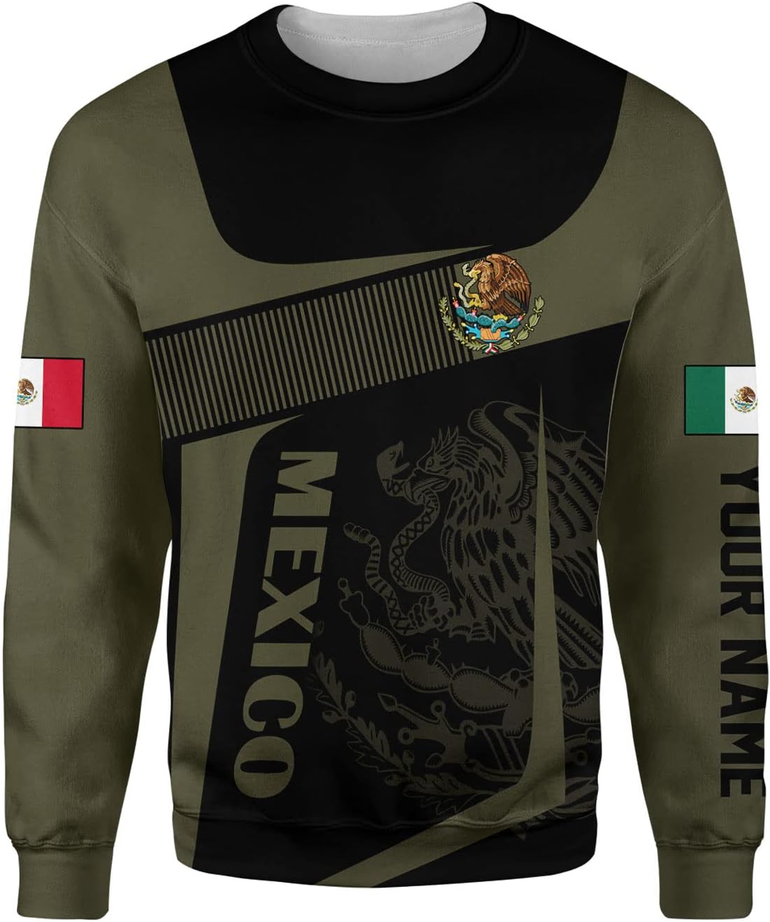 Mostprints Personalized Name Mexican Hoodie 3D, Customized Mexican Hoodies for Men, Unisex Mexico Hoodie, Mexico Hoodies for Men