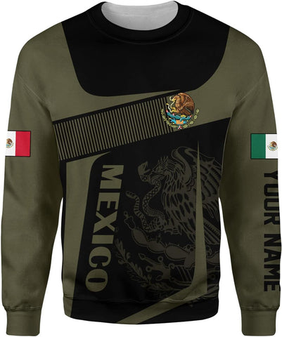 Mostprints Personalized Name Mexican Hoodie 3D, Customized Mexican Hoodies for Men, Unisex Mexico Hoodie, Mexico Hoodies for Men