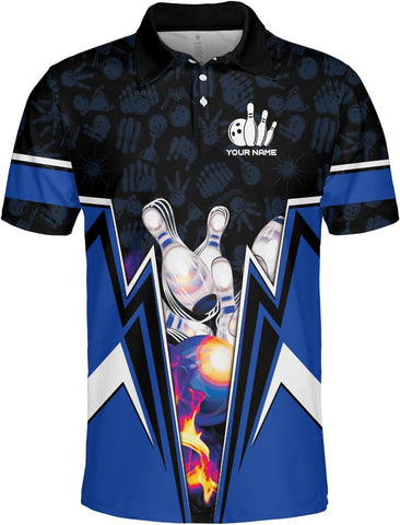 Custom Bowling Polo Shirt Personalized 3D Team Name Bowling Shirts for Men Women Jersey Unisex Bowler Short Sleeve Gift Tee