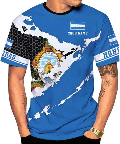 Mostprints Personalized Honduras Shirt 3D Camisa Honduras Hombres Honduras Shirts Men Women, Honduras Tshirt Honduras t Shirt (Multi 9)