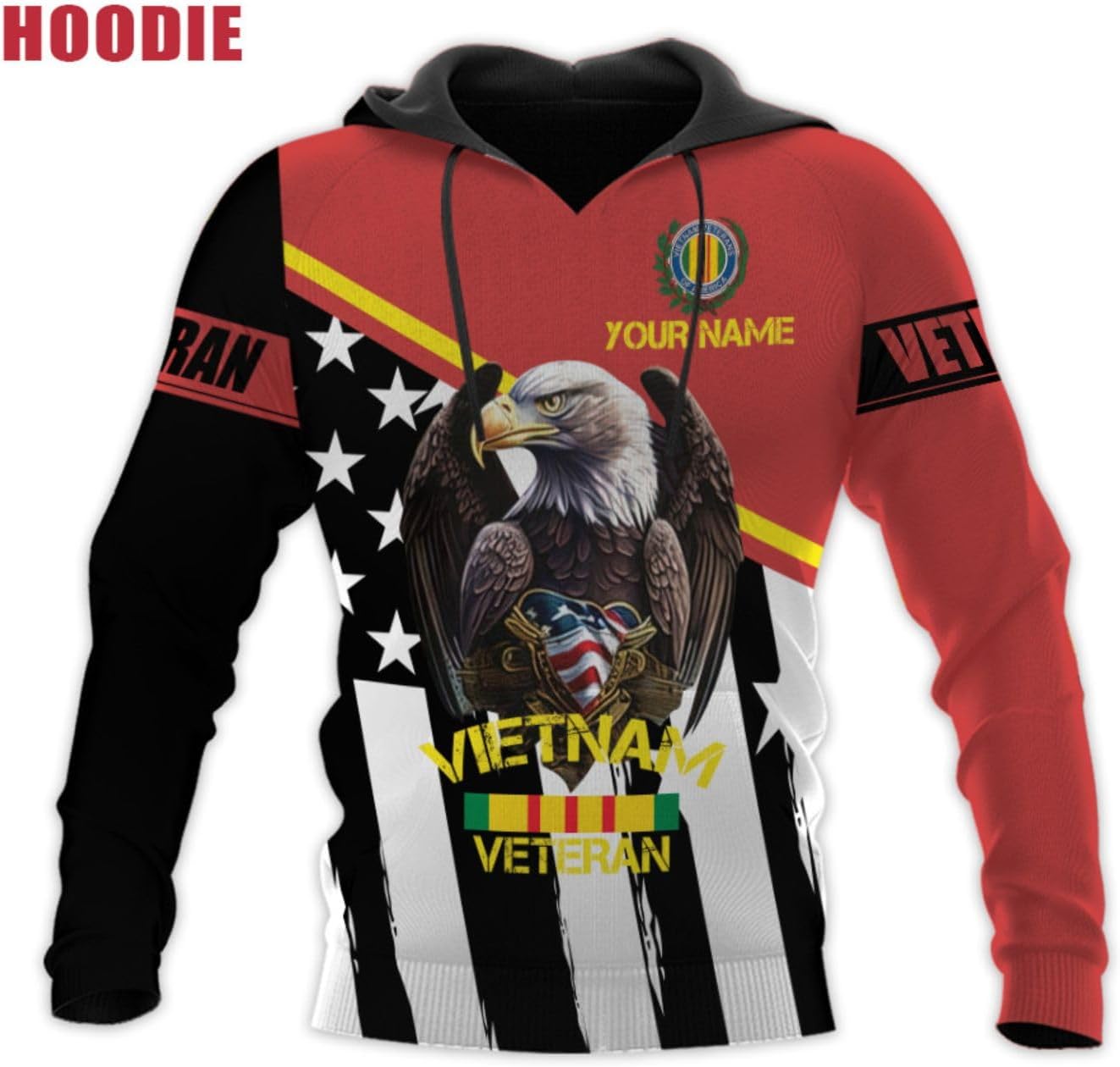 Ligthuy Personalized Name Vietnam Veteran Shirts 3D, Veterans Shirts for Men and Women, Veteran's Shirt Vietnam Veteran S-5XL