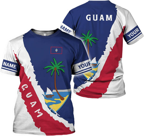 MoonArt Personalized Guam Shirt - Guahan Pride Tshirt for Men & Women - Guam Gifts Tee