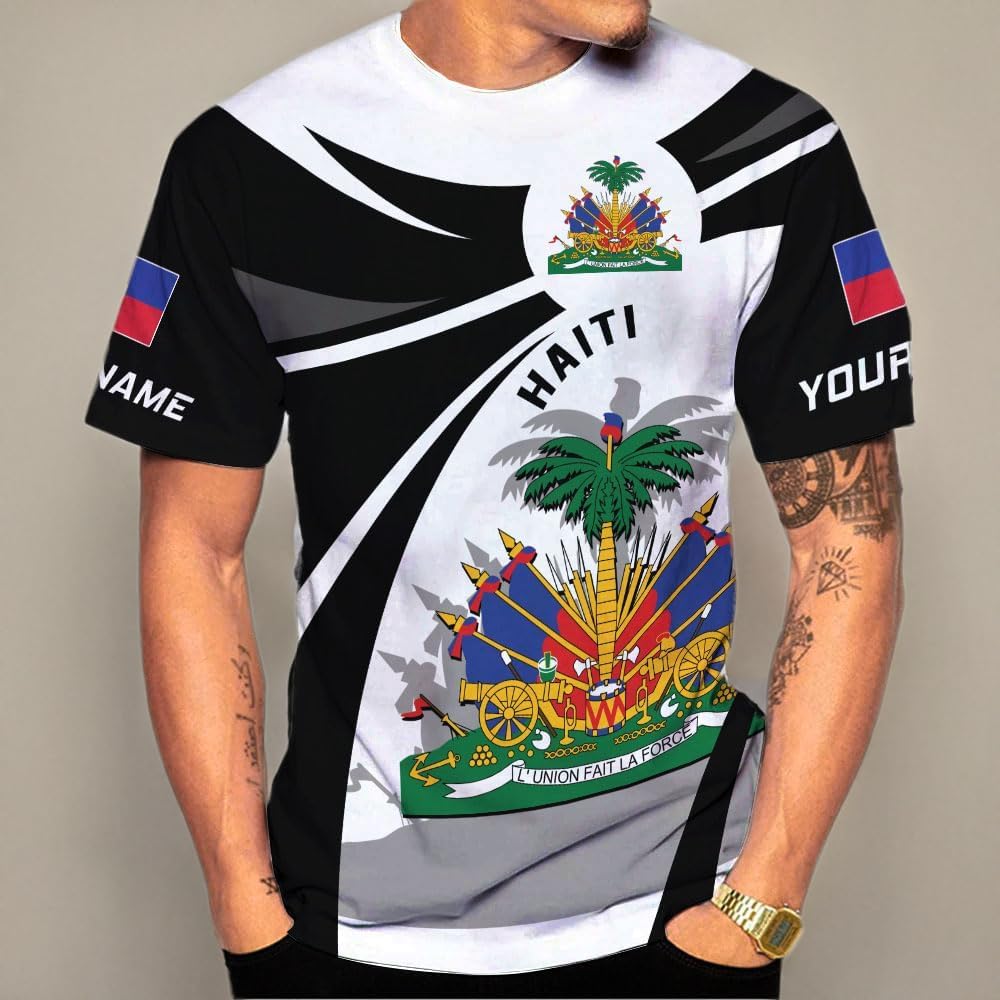 Ligthuy Personalized Haiti Shirt 3D, Haitians Flag Pride Shirt, Haiti Shirts for Men & Women, Haitian Pride Tshirt S-5XL