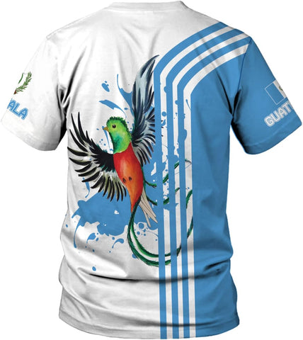 Mostprints Personalized Guatemala Shirt 3D Guatemala Camisas Guatemala Flag Shirts, Guatemalan Pride T-Shirt for Men Women