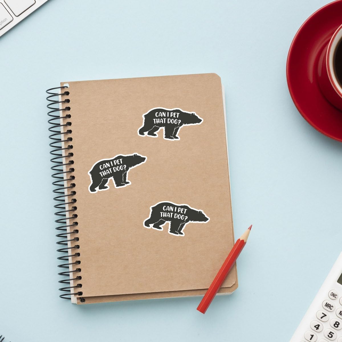 (3pcs) Can I Pet That Dog Sticker, Funny Black Bear Sticker, Black Bear Meme Sticker, Sticker Die-Cut Waterproof Vinyl Sticker for Laptop Water Bottle Phone Window Helmet