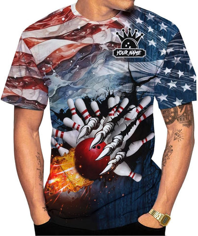 Mostprints Personalized Name Bowling Shirts for Men and Women 3D, Bowling Shirts for Team Bowling, Bowling Shirts Gift