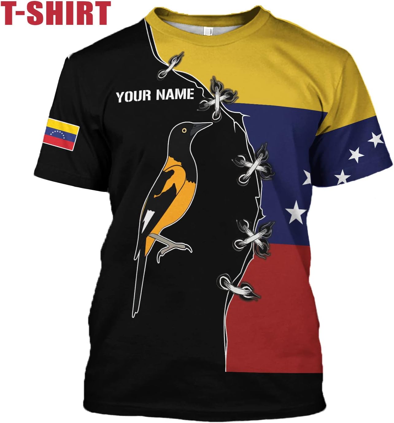 Personalized Name Venezuela Shirt, Flag Venezuelan Pride Roots T-Shirt, Sweatshirt, Zip Hoodies Gift for Men and Women