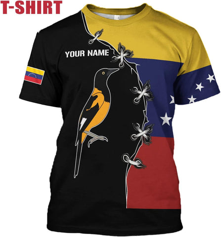 Personalized Name Venezuela Shirt, Flag Venezuelan Pride Roots T-Shirt, Sweatshirt, Zip Hoodies Gift for Men and Women