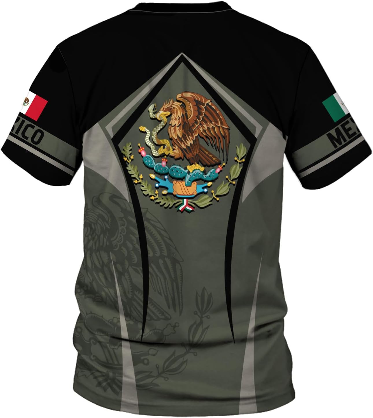 Mostprints Personalized Name Mexican Shirts for Men 3D Customized Mexico Shirts for Men Mexico Shirts for Women Mexico Shirt