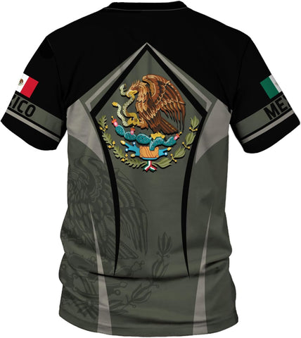 Mostprints Personalized Name Mexican Shirts for Men 3D Customized Mexico Shirts for Men Mexico Shirts for Women Mexico Shirt