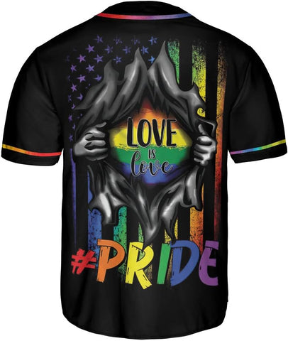 AOVL Personalized LGBT Pride Baseball Jersey Pride Hand LGBT Flag Jersey Rainbow Les Gay Shirts LGBT Pride Month Jerseys