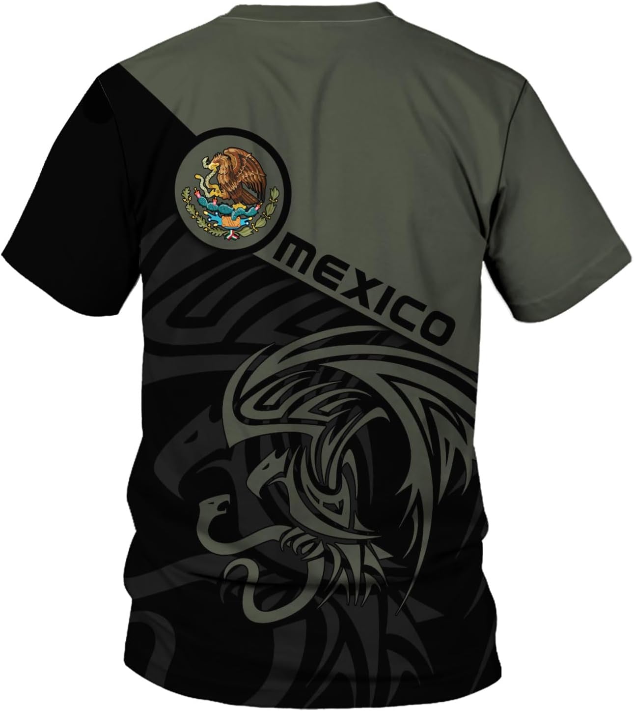 Mostprints Personalized Name Mexican Shirts for Men 3D Customized Mexico Shirts for Men Mexico Shirts for Women Mexico Shirt