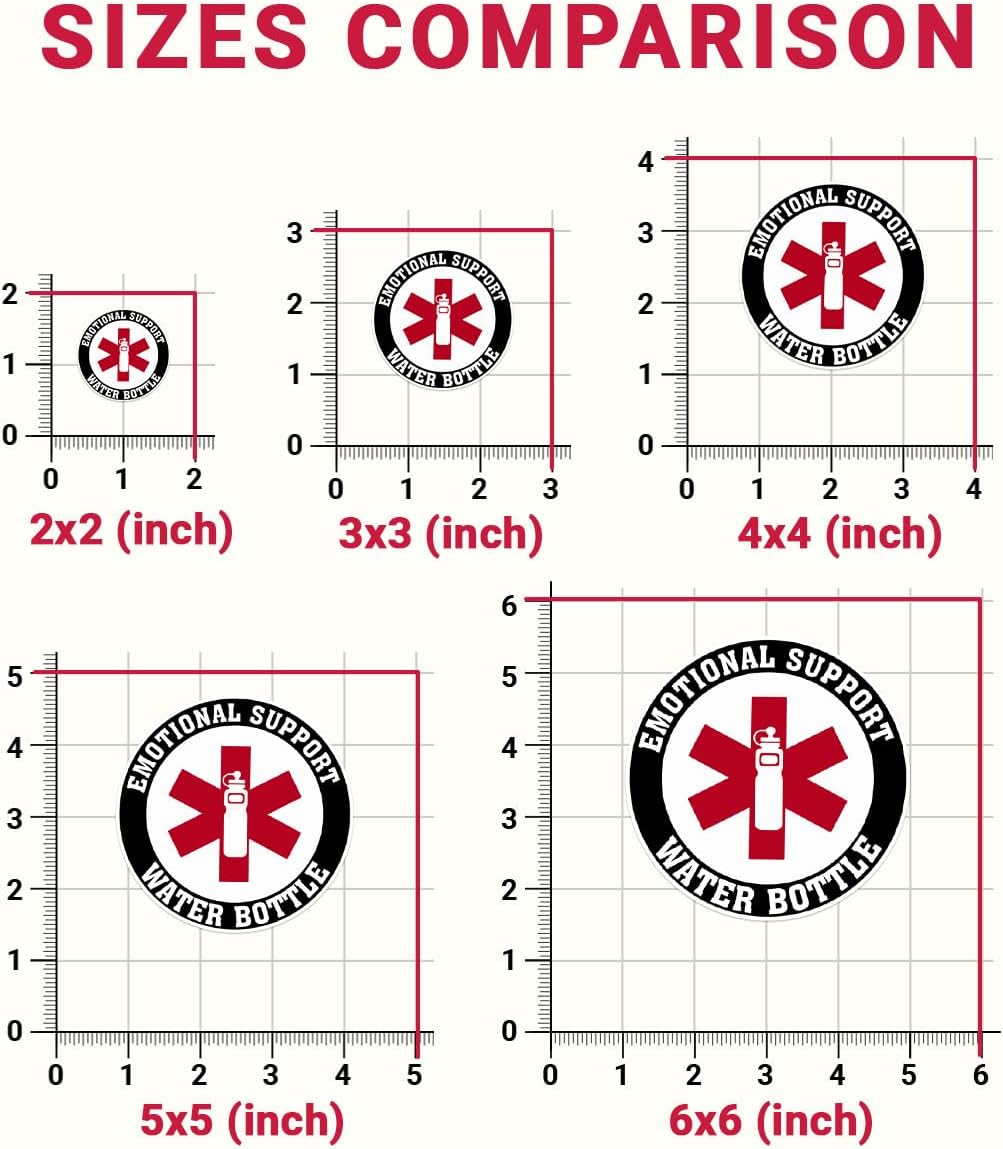 (3 Pcs) Emotional Support Water Bottle Sticker, Nurse Stickers Water Bottles, Sarcastic Stickers for Adults - Vinyl Stickers 3'' Waterproof for Water Bottles Laptop Phone Car Window Helmet (ES 1)