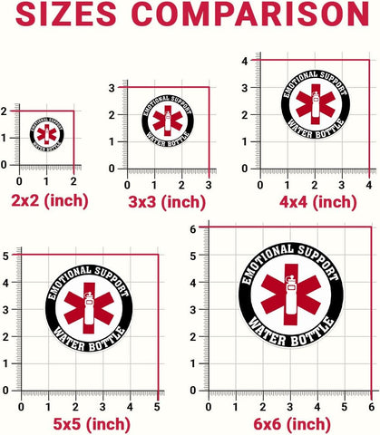 (3 Pcs) Emotional Support Water Bottle Sticker, Nurse Stickers Water Bottles, Sarcastic Stickers for Adults - Vinyl Stickers 3'' Waterproof for Water Bottles Laptop Phone Car Window Helmet (ES 1)