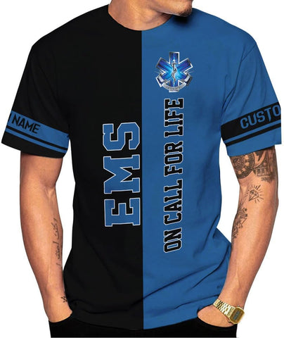 Podagree Personalized EMT Shirt, EMS Shirt, Customized EMS Shirts,EMT Paramedic Uniform Emergency Medical Technician Shirts