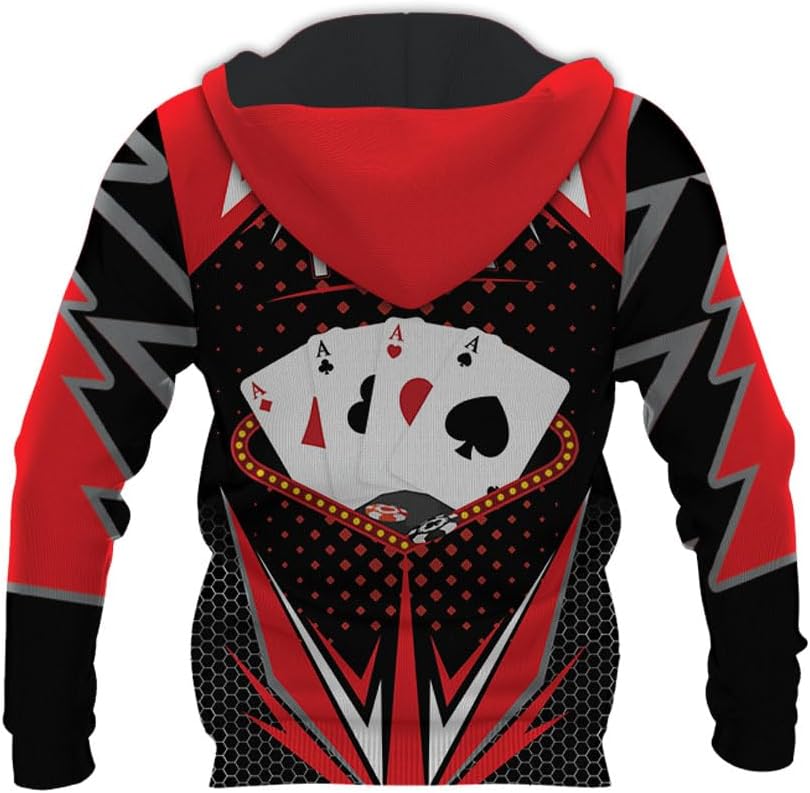 Personalized Poker Shirt, Poker Player Shirt, Funny Casino Poker Pattern 3D Over Print, Unisex Poker Tshirt Men Women