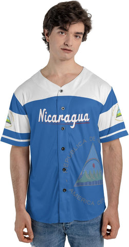 Personalized Nicaragua Baseball Jersey, Custom Nicaragua Baseball Jersey for Men & Women, Nicaraguan Camisas Shirt