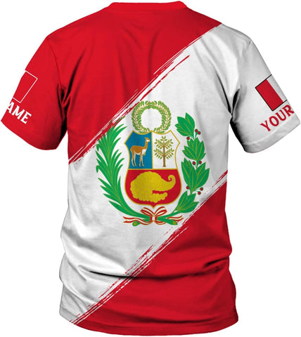 MoonArt Personalized Peru Shirts for Men, Perú Mens Shirt, Peru Flag Shirt, Peruvian T Shirt, Peru Jersey, Peruvian Shirts