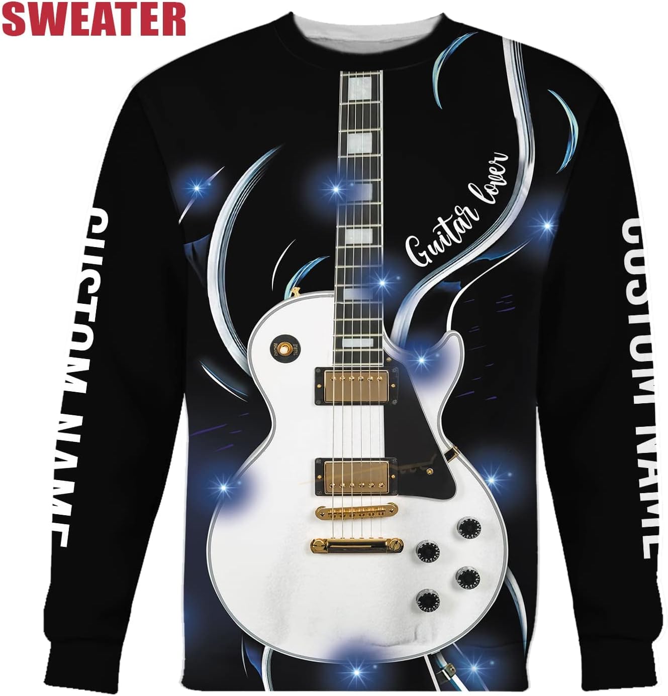 Personalized Name Guitar Shirt 3D, Customized Guitar Shirts for Men, Unisex Guitar Shirts Music Music Lover, Guitar Lover