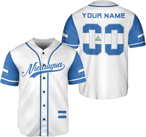 Podagree Personalized Nicaragua Baseball Jersey Shirt Name Nicaraguan Baseball Jersey for Men & Women Nicaraguan Camisas