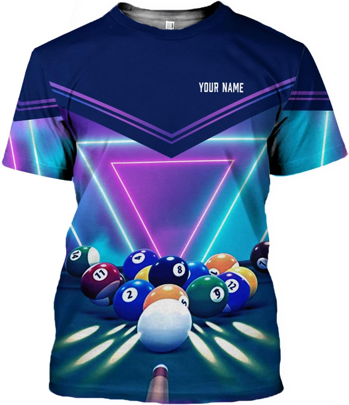 Parvii Personalized Billiards Shirt for Men, 8 Ball Pool Shirt, Billiards Gift
