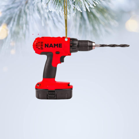 Artparel Custom Drill Machine Ornament Power Tool Drill Ornament for Christmas Tree Driller Gift Xmas Drill Ornament Power Drill Ornaments for Christmas Tree Construction Tools Xmas Ornament (DMC1)