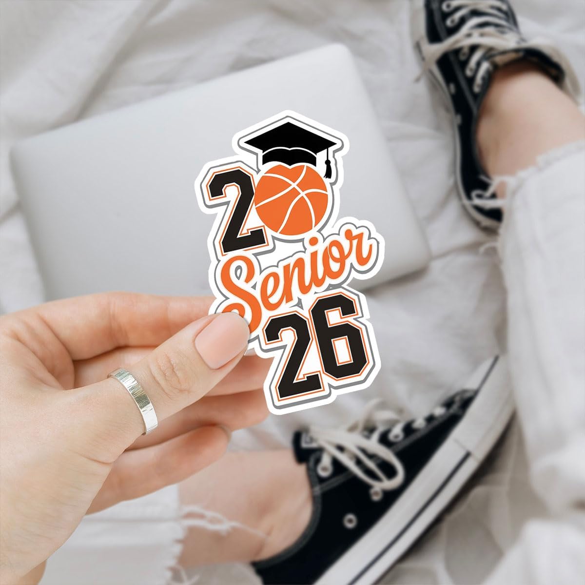 3Pcs 2026 Senior Basketball Waterproof Sticker, Class Of 2026 Basketball Senior 2026 Sticker, Graduate Senior Class 2026 Decal, Senior Sticker 2025- Sticker For Laptop Water Bottle Car Phone Helmet 3"