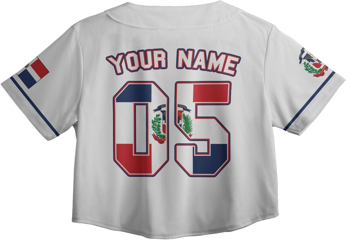 AOVL Custom Dominica Republic Crop Top Baseball Jersey Dominicana Republic Shirt for Team Dominican Flag Jersey for Men Women
