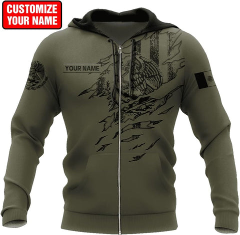 Personalized Name Mexican Hoodie 3D, Customized Mexican Hoodies for Men, Unisex Mexico Hoodie 3D, Mexico Hoodies for Men, Mexico Flag Gift for Women, T Shirt, Zip Up Hoodie, Sweatshirt HDM102