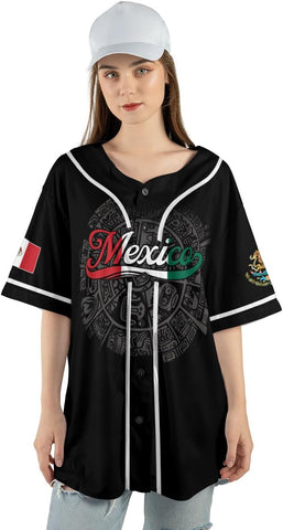 Mostefy Personalized Mexico Baseball Jerseys Mexican Eagle & Flag Shirt for Teams, Mexico Shirts for Men & Women Size S-5XL1