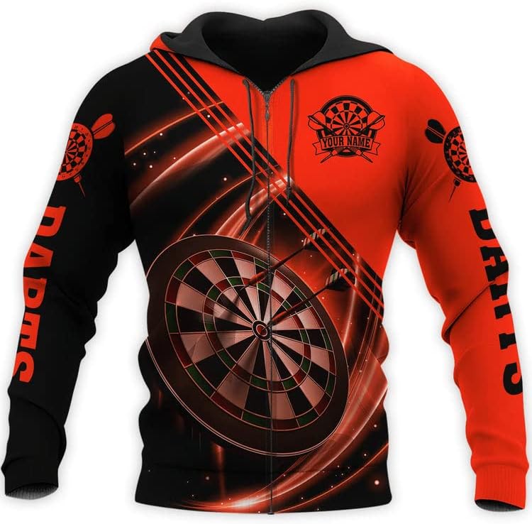 Personalized 3D Dart Shirts for Men, Dart Tshirts for Team, Dart League T-Shirt, Dart Gift, Graphic Darts Print Short Sleeve