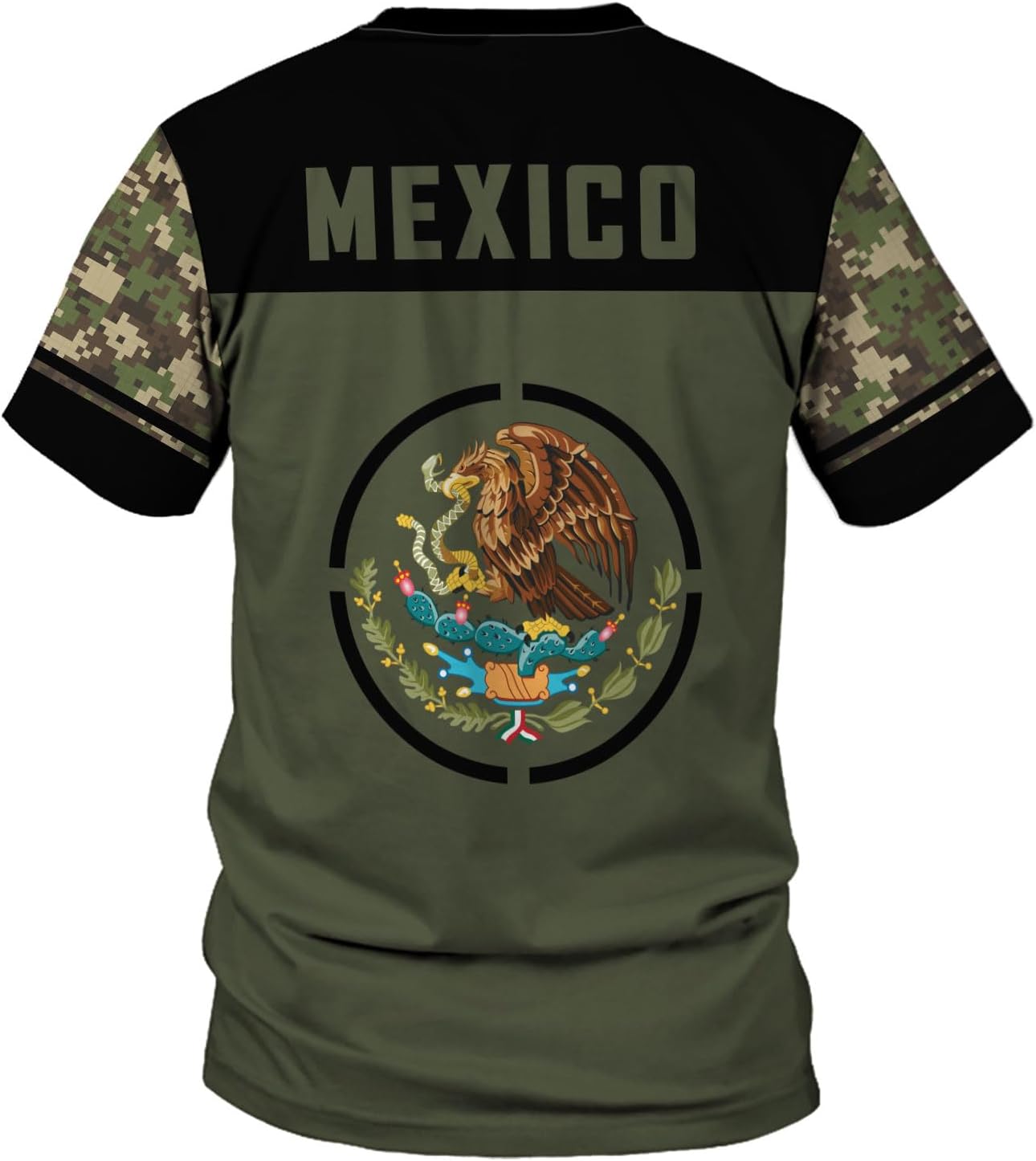 Mostprints Personalized Name Mexican Shirts for Men 3D Customized Mexico Shirts for Men Mexico Shirts for Women Mexico Shirt