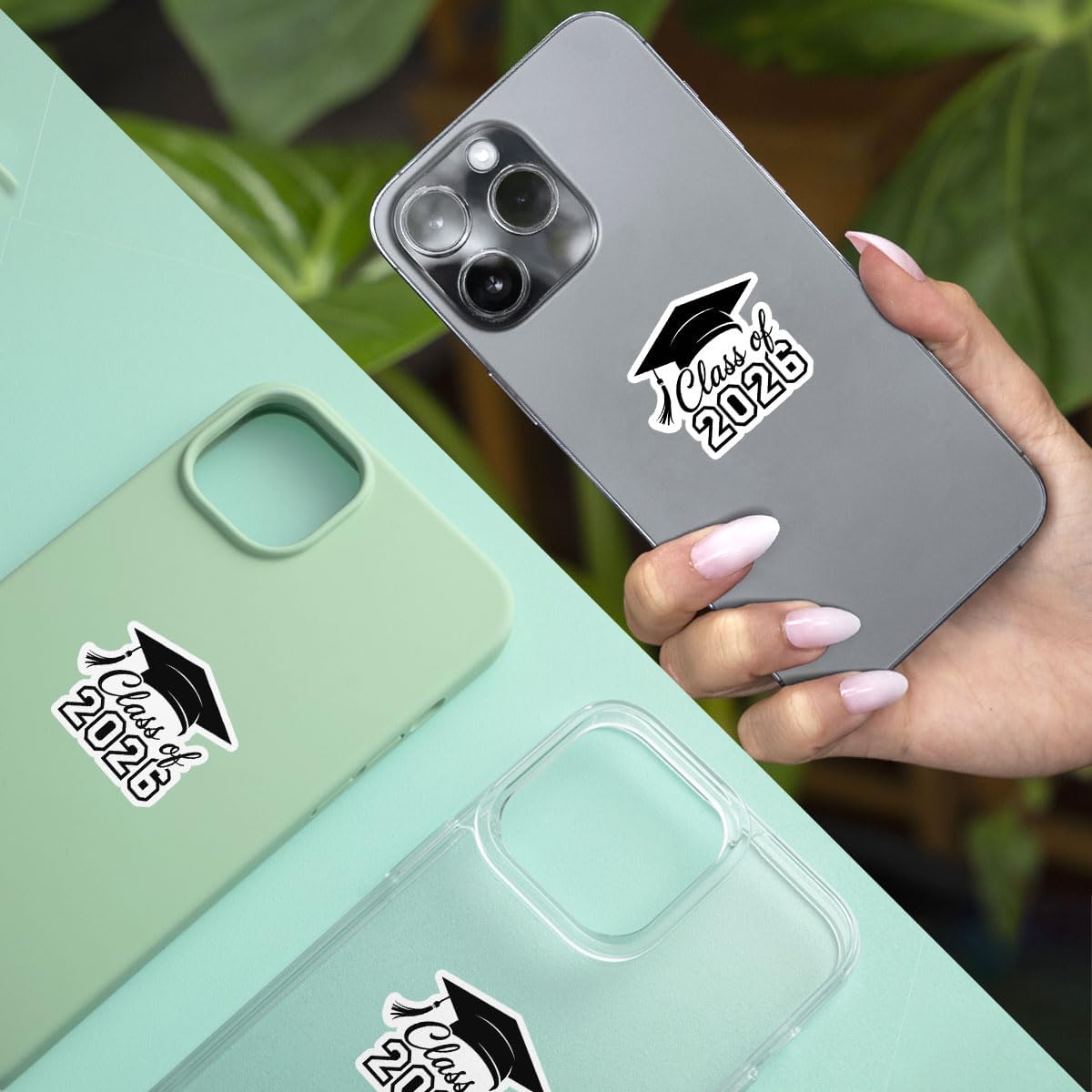 3Pcs Class of 2026 Graduation Sticker 3inches, Senior 2026 Graduation Sticker High School College Gift for Notebook Scrapbook Class of 2026 Stickers for Laptop Water Bottle Phone Case