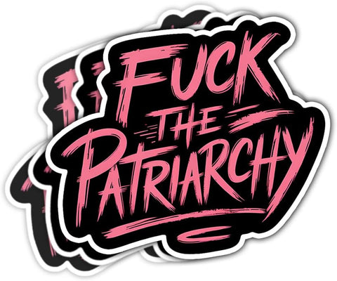 3 Pcs Fuck The Patriarchy Sticker, Bumper Sticker Feminism, Destroy The Patriarchy, Political Bumper Stickers - Vinyl Sticker 3 Inches for Water Bottles Laptop Phone Car Window Helmet