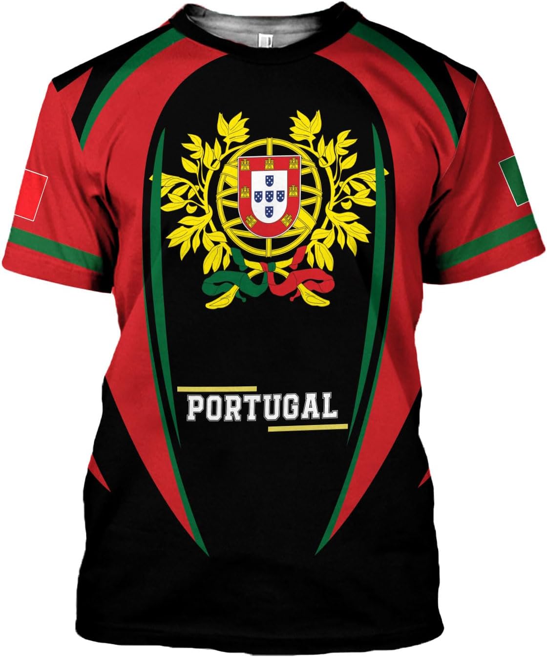 MoonArt Personalized Portugal Shirt Custom Portuguese Flag Lion Hoodie for Men and Women, Portuguese Pride