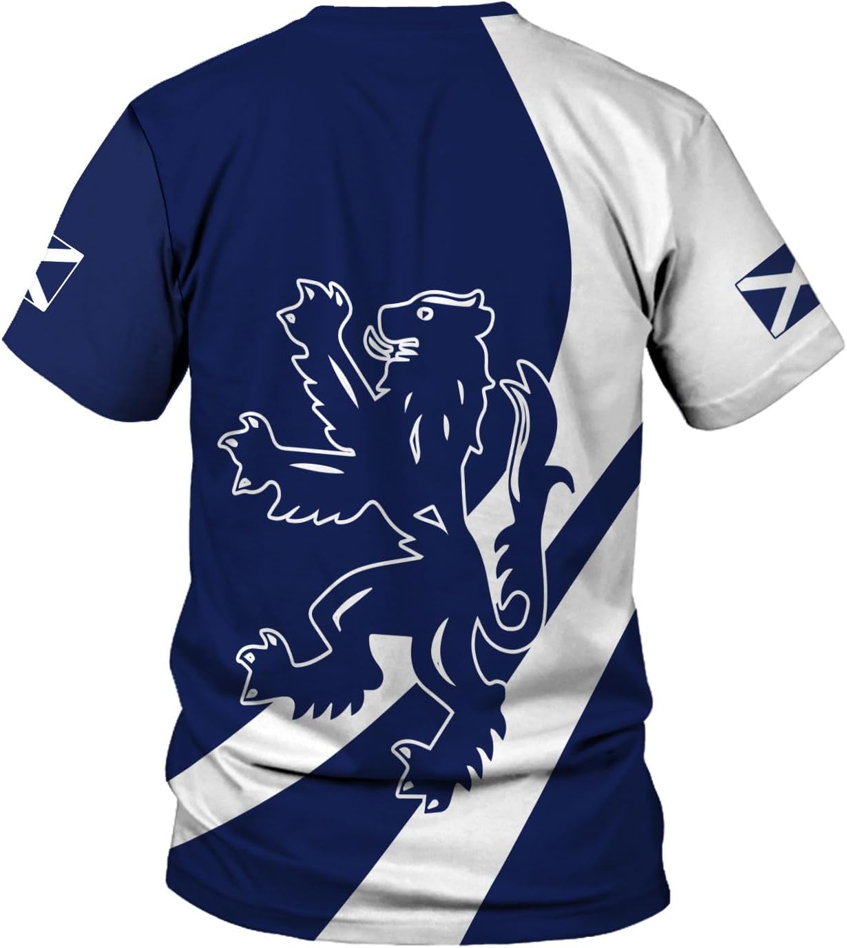 Custom Scotland Shirts for Men Scottish Rampant Lion Scotland Coat of Arms Banner T-Shirt Lion Scottish Pride Gift Shirts 3D
