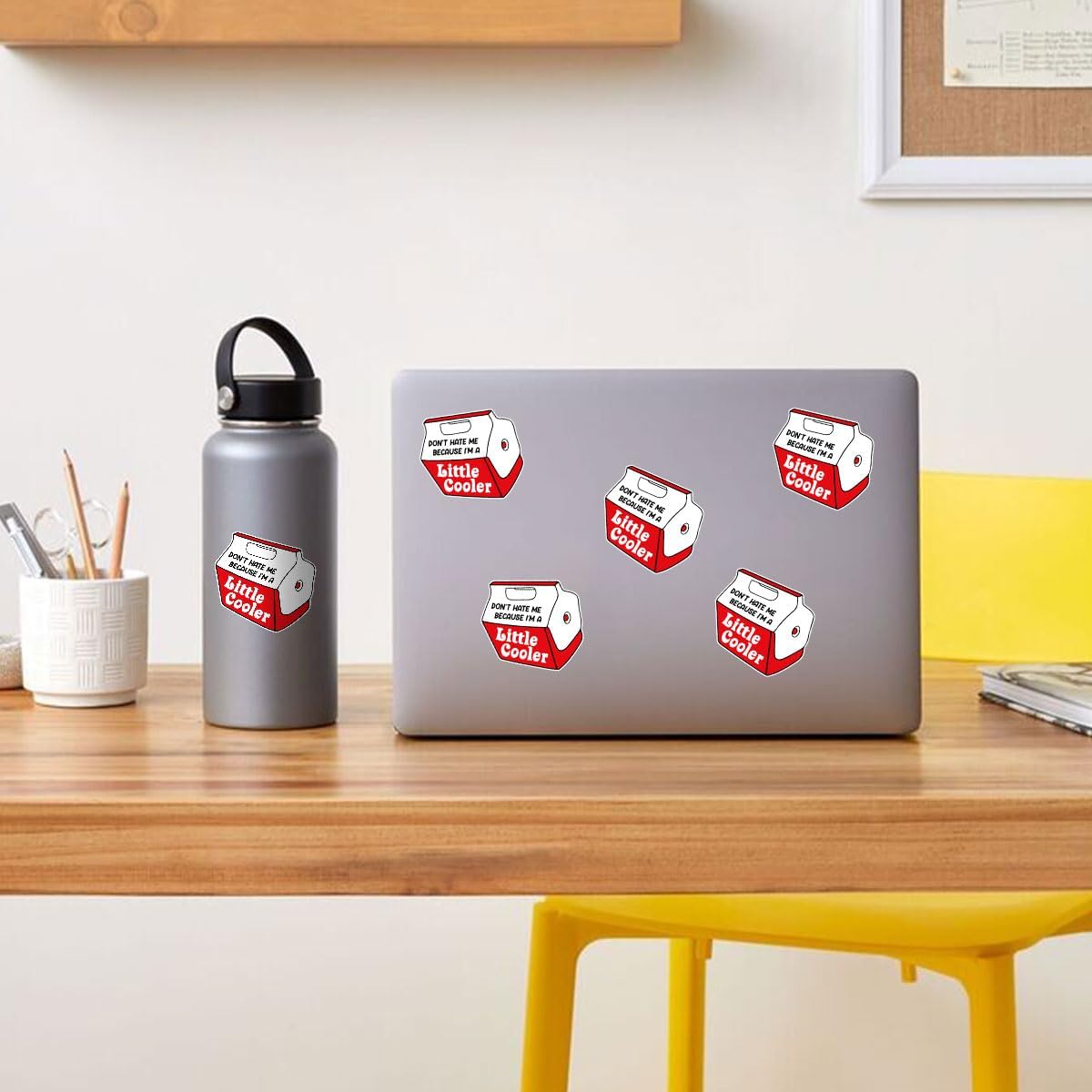 3 Pcs Dont Hate Me Because I'm A Little Cooler Sticker, Cooler Funny Pun Stickers for Laptop Bottle Phone Car Helmet 3'x3' (L1)
