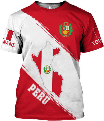 MoonArt Personalized Peru Shirts for Men, Perú Mens Shirt, Peru Flag Shirt, Peruvian T Shirt, Peru Jersey, Peruvian Shirts